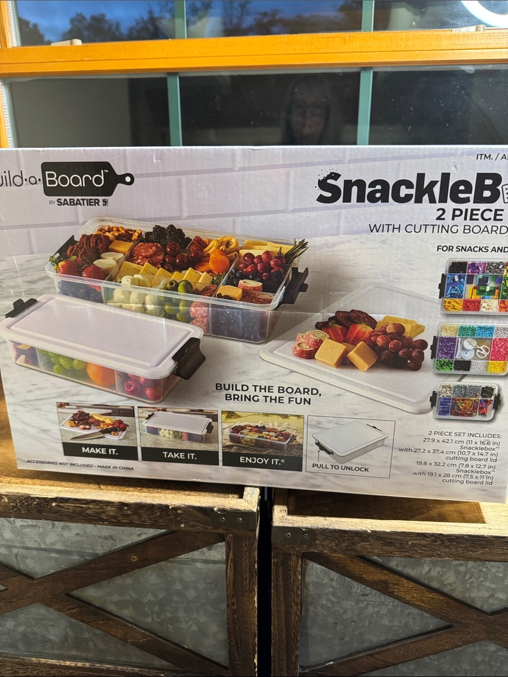 SnackleBox 2-Piece Snack Container - White